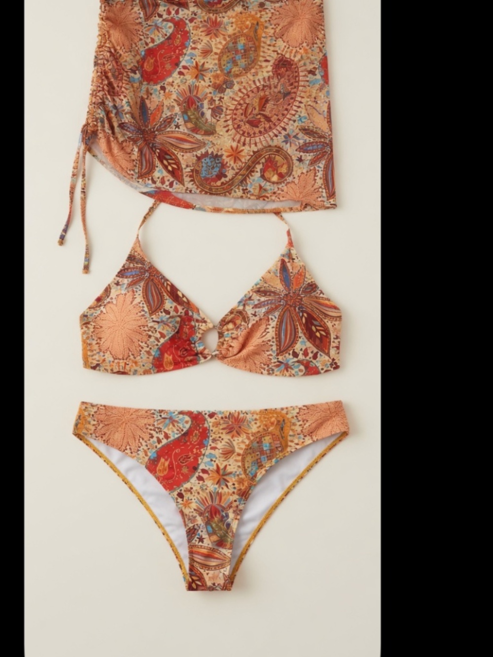 Bikini with skirt sarong —3 pieces cheeky